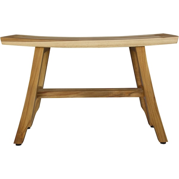 Homeroots 28" Natural Teak Rectangular Shower Bench 376741 - main