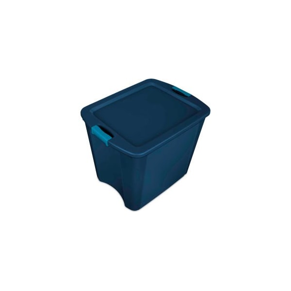 Sterilite Storage Tote, 26 gal, 23-5/8 in L x 18-5/8 in W x 20-1/8 in H, True Blue, Blue Aquarium, 4 PK 14487404 - main