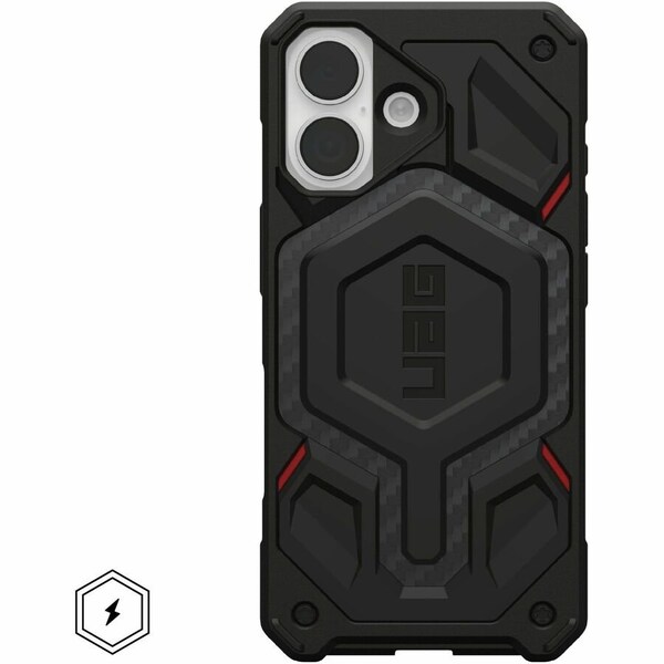 Urban Armor Gear Monarch Pro Case For Apple Iphone 17 - Carbon Fiber Black And Red 114516119042 - main