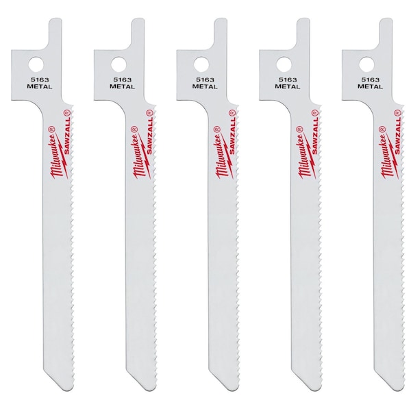 Milwaukee Tool 3-5/8" SUPER SAWZALL Blade (5 PK) 48-00-5163 - main