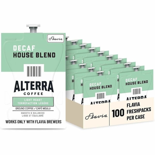 Flavia Coffee Flavia Pouches, House Blend Decaf, Pouch, Decaf, 100 PK 48013 - main