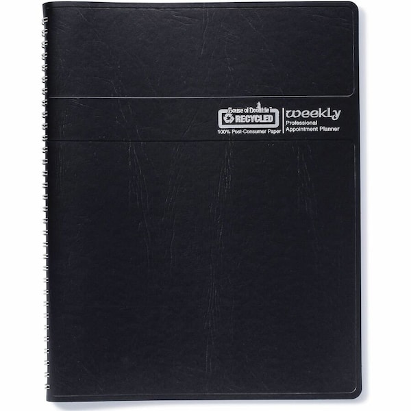 House Of Doolittle Weekly Appointment Planner, 8.5'' x 11'', Black, 2025 27202 - main