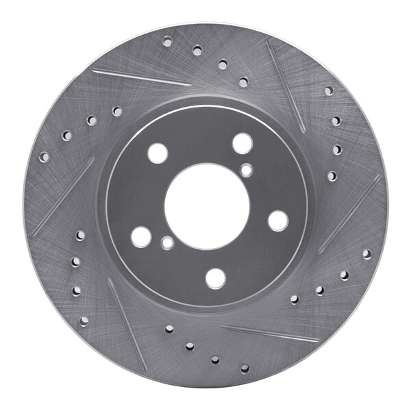 Dynamic Friction Co DFC Brake Rotor - Drilled and Slotted - Silver 631-13007R - main