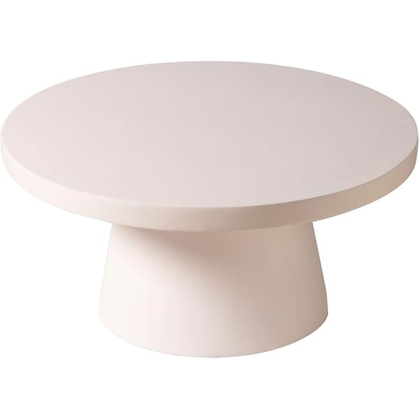 Leisuremod Dune Modern Round Side Table - Weather-Resistant Fiberstone Indoor/Outdoor Table DCT32GR - main