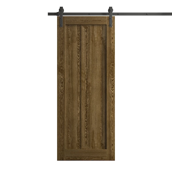 Sartodoors Modern Barn Door 42 x 84 inches, Ego 5006 Marble Oak, 8FT Rail Track Heavy Hardware Set, Solid Pa EGO5006BD-B-DMR-4284 - main
