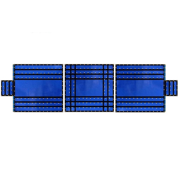 Mytee Products Flatbed Tarps Superlight 14oz 3 Pc Lumber Tarp 8ft Drop - Blue SLLT3PC-BLUE - main