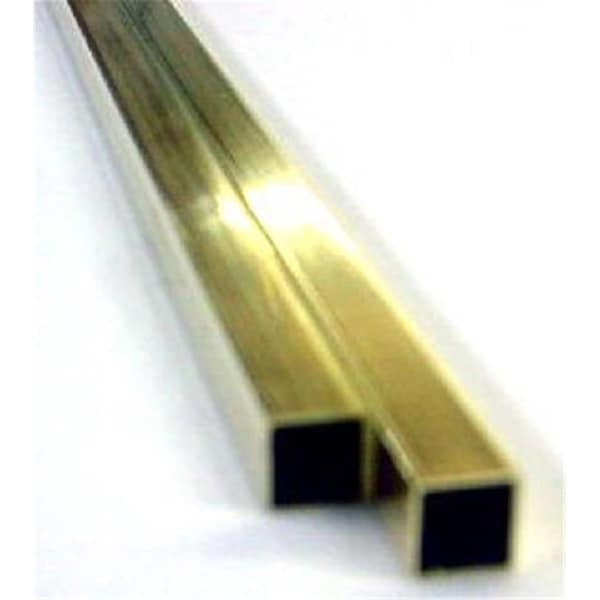 Dendesigns 8151 0.12 OD x 12 L in. Square Brass Tube DE581635 - main