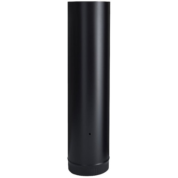 Imperial Stove Pipe with Damper Holes, 6 in Dia, 24 in L, Steel, Black BM2027 - main