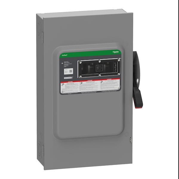Schneider Electric Safety Switch, Nonfusible, 3PST, Three Phase, NEMA 1, Indoor, Steel VHU364 - main