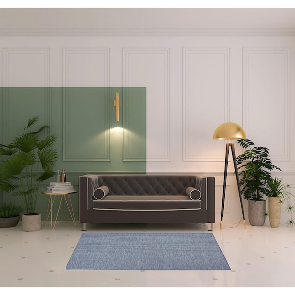 Homeroots 4' X 6' Navy Blue Power Loom Area Rug 522572 - main