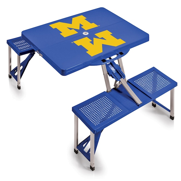 Picnic Time Family Of Brands Michigan Wolverines - Picnic Table Portable Folding Table 811-00-139-344-0 - main