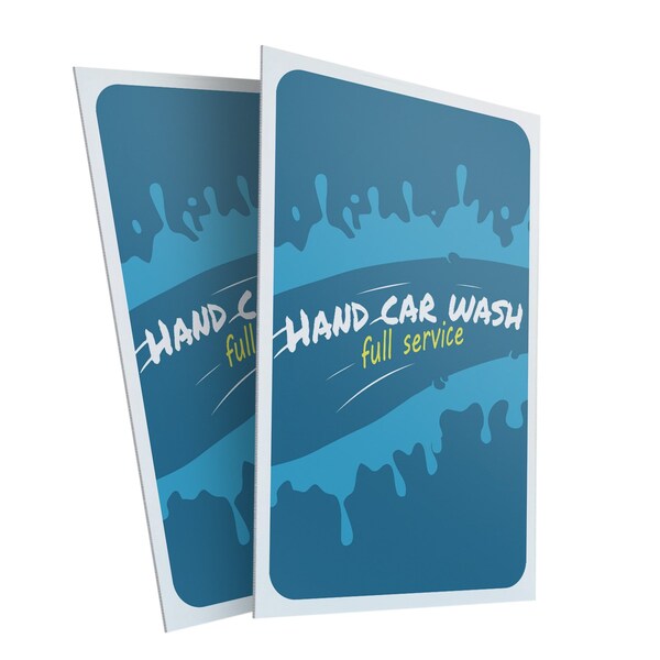 Signmission Hand Car Wash, Plastic Signs Only 24 Inch x 36 Inch, Corrugated Plastic, 2PK CSB-2436-2PACK-30386 - main