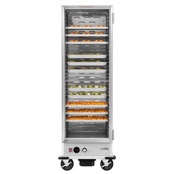 Koolmore 33 in. Commercial Non-Insulated Heated Holding Cabinet w/ 35-Pan Capacity and Glass Door in Silver KM-CH36-SNGL - main