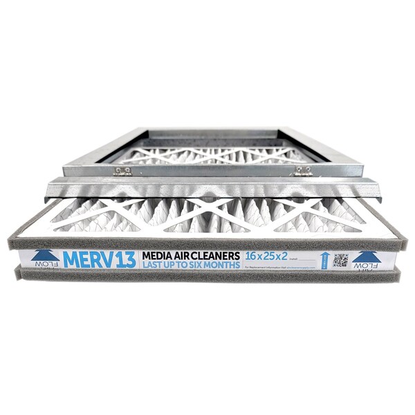 Zmac 20X20X2 Gasketed Media Air Cleaner Merv 13 Six-Month Filter for 1" - 2" upflow cabinets M1322020G - main