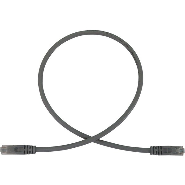 Eaton Tripp Lite Series Cat6a 10G Snagless Molded UTP Ethernet Cable RJ45 M/M, PoE, Gray, 2 ft. 0.6 m N261-002-GY - main