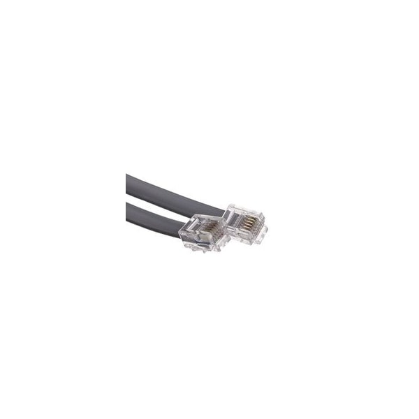 Cable Wholesale Telephone Cord (Voice), RJ12, 6P / 6C, Silver Satin, Reverse, 25 foot 8102-66225 - main
