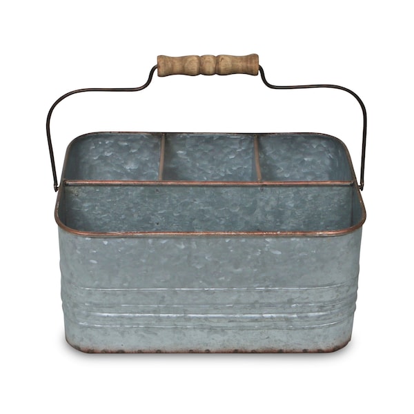 Homeroots 11" Gray Metal Box 487662 - main