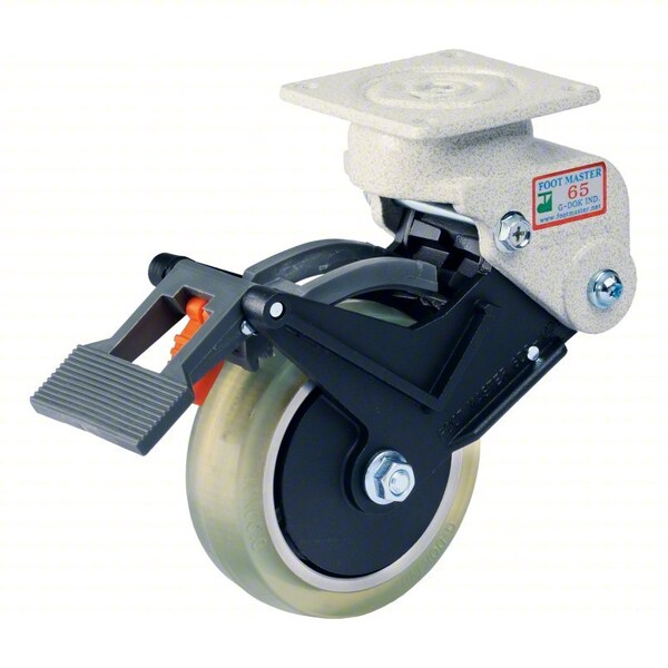 Foot Master Plate Caster, Rigid, Polyurethane, 160mm H GDS-100B-65RF - main