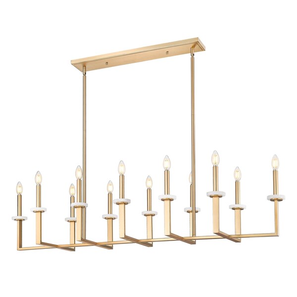 Z-Lite Gaultier Modern Gold 12 Light Linear Chandelier 6100-12L-MGLD - main