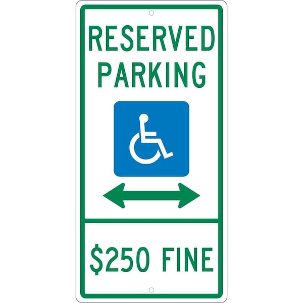 Nmc State Handicapped Reserved Parking Illinois Sign, TMS316H TMS316H - main