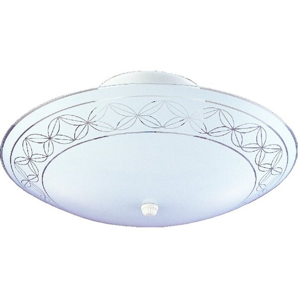 Boston Harbor Two Light Ceiling Fixture, 120 V, 60 W, 2-Lamp, A19 or CFL Lamp, White Fixture F98WH02-1204H3L - main