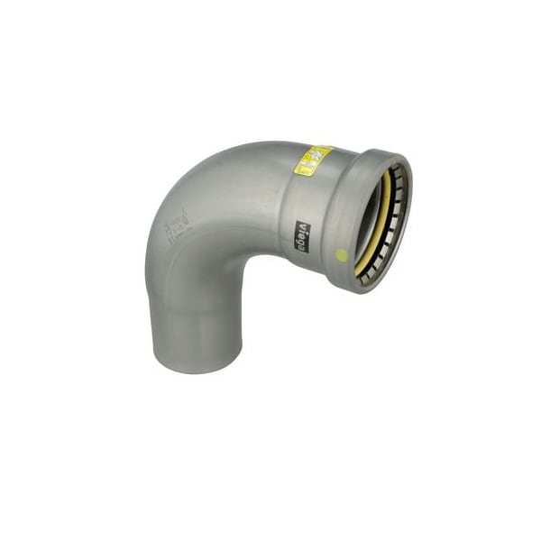 Viega MegaPressG 90 street elbow P 2.5 FTG IPS 2.5 carbon steel zinc-nickel coating 28615 - main