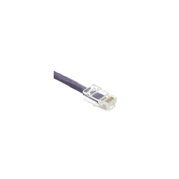 Cable Wholesale Cat6 Purple Copper Ethernet Patch Cable, Bootless, POE Compliant, 1 foot 10X8-14101 - main
