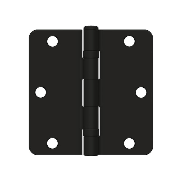 Deltana 3-1/2in x 3-1/2in x 1/4in Radius Hinge; Ball Bearing; Paint Black Finish S35R4BB1B - main