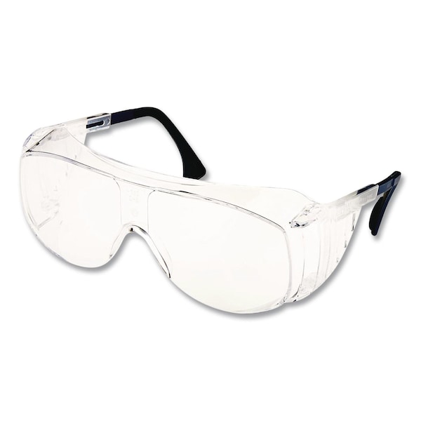 Uvex Safety Glasses, Anti-Scratch, Clear Lens, Clear | Gray Frame, Full-Frame S0112 - main