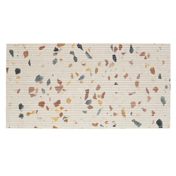 Apollo Tile Terraforma 12x24 in. Beige Textured Terrazzo Large Wall Tile (7.75 sq ft/case) 4PK TRZ88MLTARL1224 - main