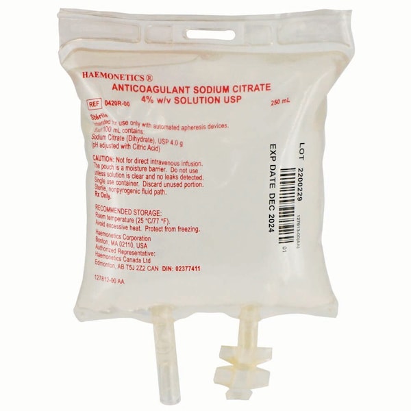 Jorgensen Laboratories Sodium Citrate 4% 250mL Lot J0521 - main