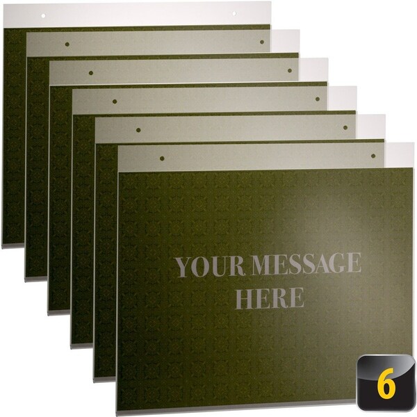 Officemate Horizontal Sign Holder, 11in W x 8.5in Height, 11in Holding W x 8.50in Holding Height, 6PK 23061 - main