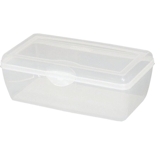 Sterilite Storage Tote, 13-1/8 in L x 7-5/8 in W x 4-1/2 in H, Clear, Plastic 18058606 - main