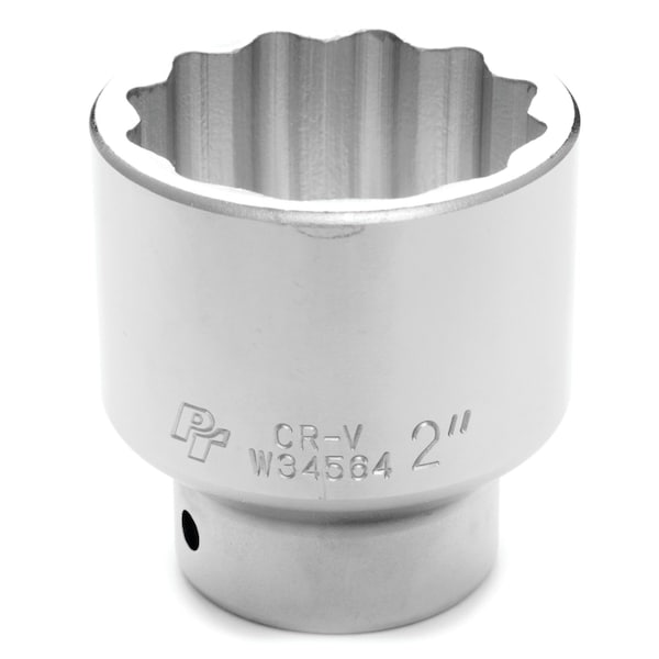 Performance Tool 3/4 in. Dr. 2 in. 12pt Socket, CrV, Fastener Rounding Prevention W34564 - main