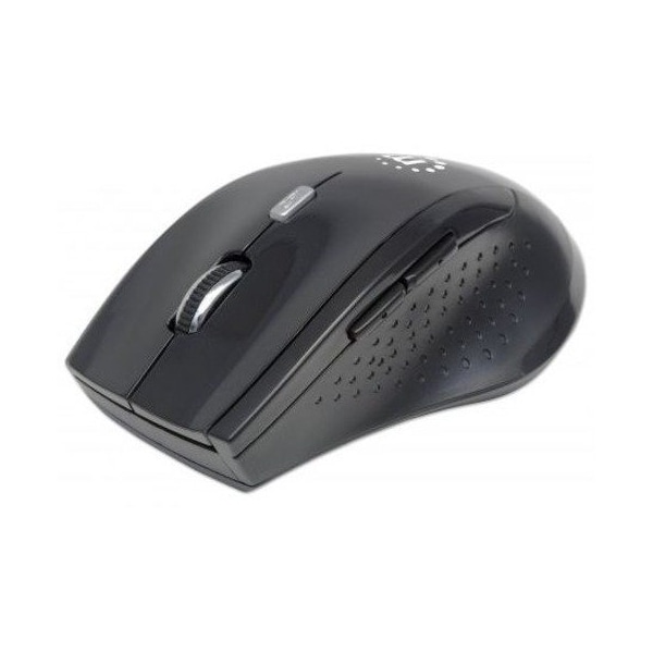 Manhattan CURVE WIRELESS OPT MOUSE USB 1600 DPI BLK 179386 - main