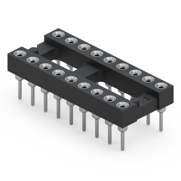 Mill-Max Decoupling Capacitor Dip Sockets-110-99-318-41-001000 110-99-318-41-001000 - main