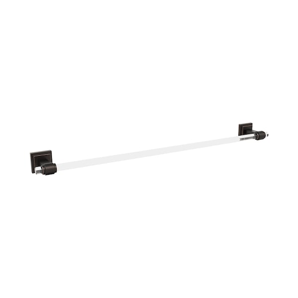Amerock Glacio Clear/Oil-Rubbed Bronze Contemporary 24 in 610 mm Towel Bar BH36064CORB - main