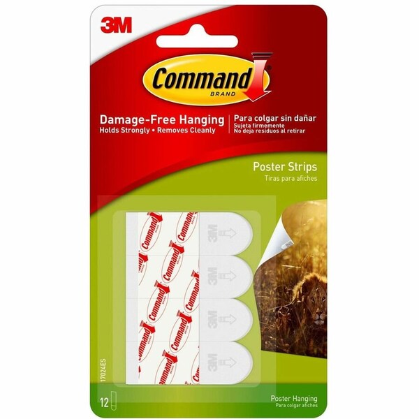Scotch 3M Command White Poster Strips 1 lb 12 17024ES - main