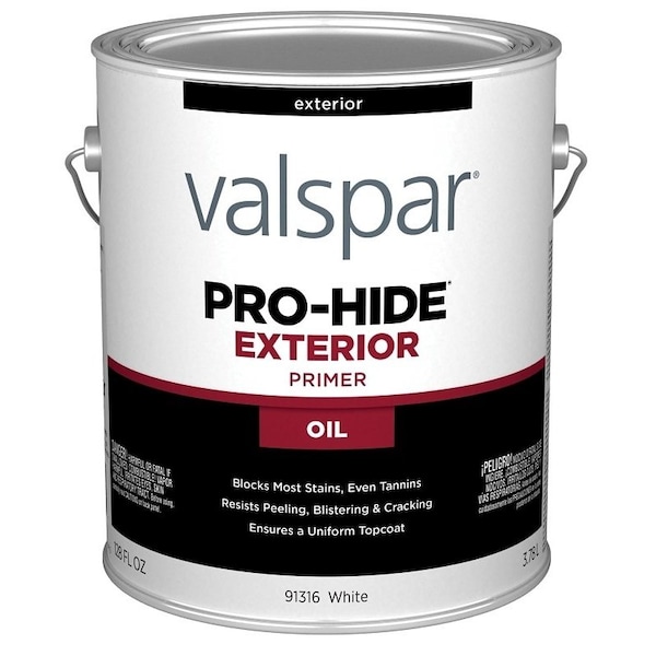 Valspar Pro-Hide 91316 Exterior Oil Primer, White, 1 gal, Metal Pail 028.0091316.007 - main