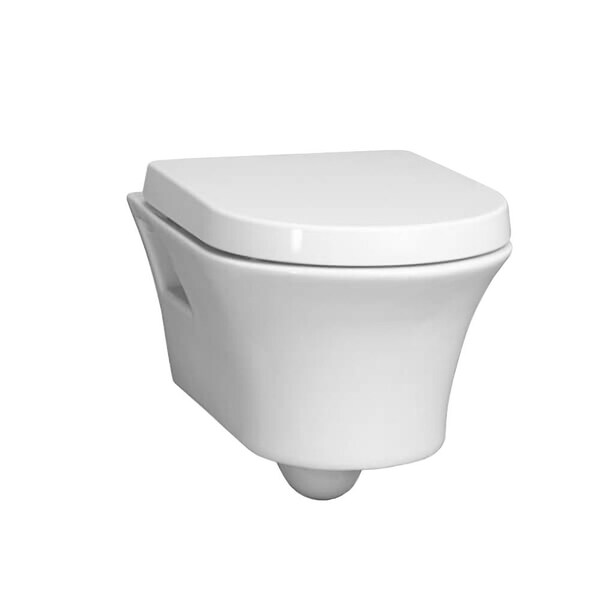 Dxv Cossu Elongated Wall Hung Toilet Bowl Only with Toilet Seat in White D23010S000.415 - main
