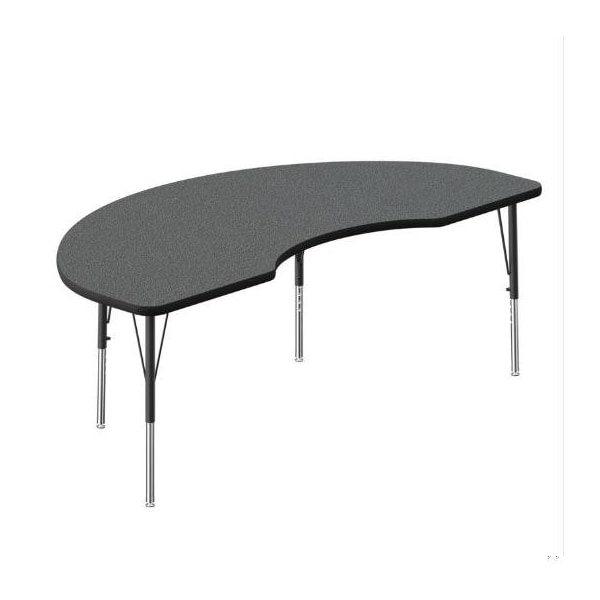 Correll Kidney HPL Activity Table, 72 in W, 36 in L, 19 in to 29 in H, Particleboard, Montana Granite A3672-KID-55 - main
