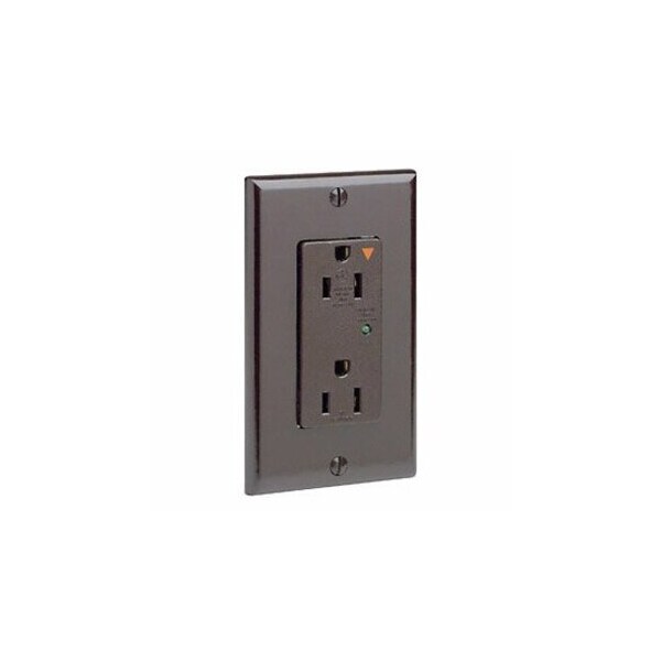 Leviton Surge Protector Receptacle, 15 Amp, 125 Volt, 5-15R NEMA, White 5280-IGW - main