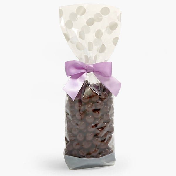 Nashville Wraps White Polka Dots 1.4 mil Cello Bags, 3.5x2.25x12, 100PK 96223 - main