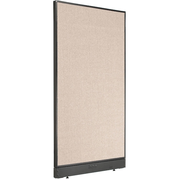 Global Industrial Interion Electric Office Partition Panel, 36-1/4"W x 64"H, Tan 238635ETN - main
