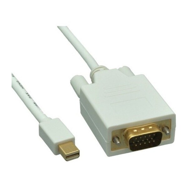 Cable Wholesale Mini DisplayPort to VGA Video Cable, Mini DisplayPort Male to VGA Male, 6 foot 10H1-62406 - main