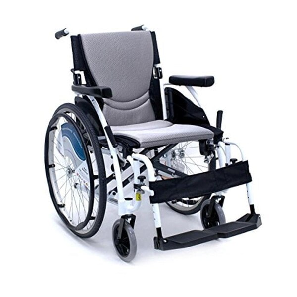 Carman Karman 18 in. Seat Ultra Lightweight Ergonomic Wheelchair with Swing Away Footrest, Alpine White S-ERGO115F18WS - main