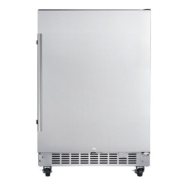 Edgestar 24 Inch Wide 142 Can BuiltIn Outdoor Beverage Cooler with Optional Casters CBR1501SSOD - main