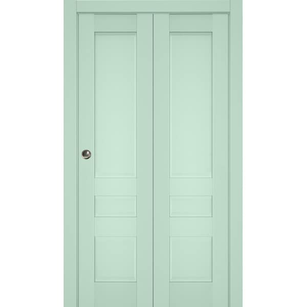 Sartodoors Sliding Closet Bi-fold Doors Solid Core Modern Interior VEREGIO7411BF-OLI-72 x 80 (2* 36x80) - main
