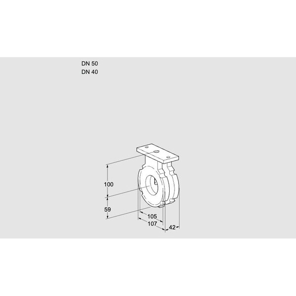 Honeywell Kromschroder 2.5in BFly Gas Valve ANSI BVG50/40W05 KS88300147 - main