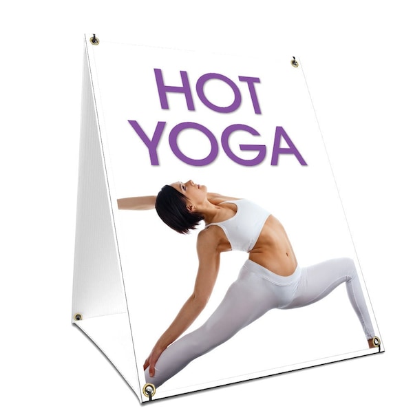 Signmission Hot Yoga, 36 Inch x 24 Inch A-frame Yard Sign, Plastic Sign SBC-2436-Hot Yoga - main